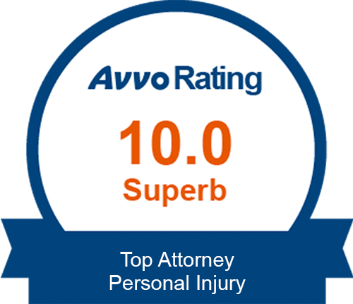 AVVO 10.0 Superb rating, top personal injury attorney